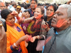 রাজ্যে গেরুয়া শক্তির বিজয় উল্লাস